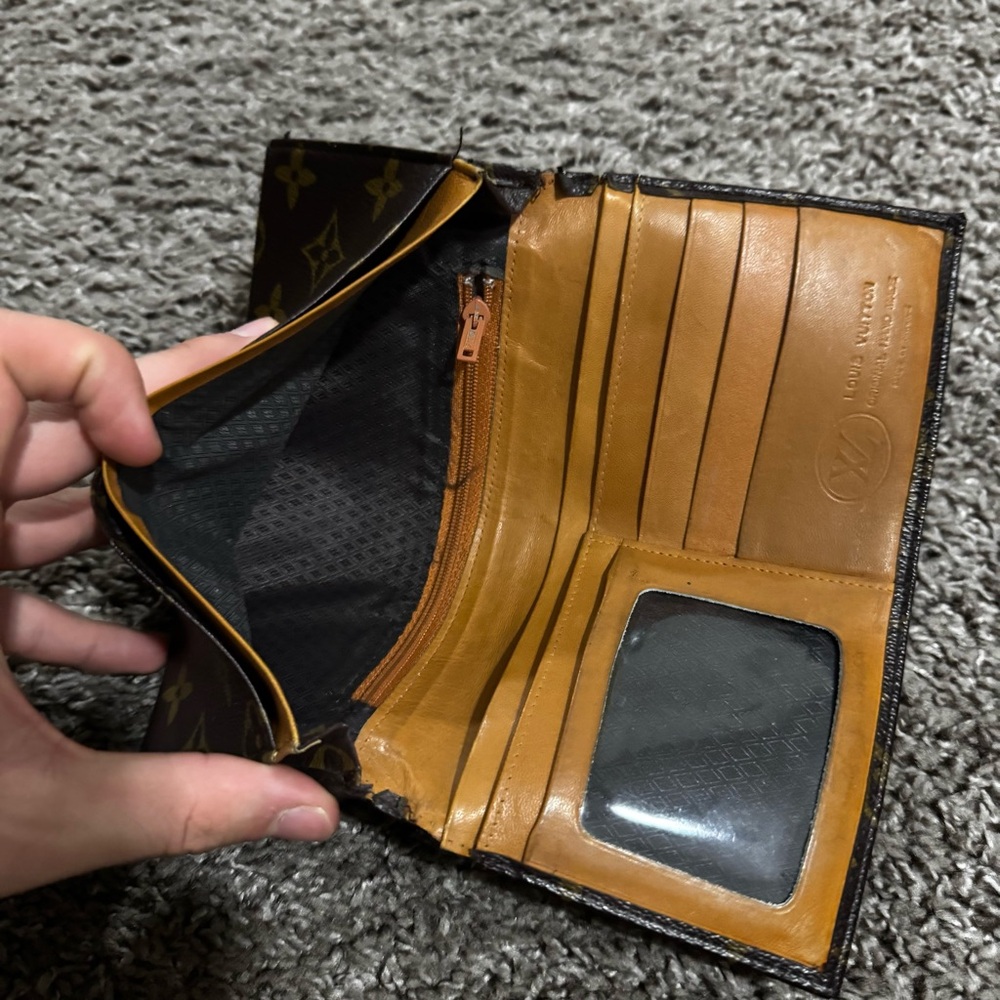 Brown and Gold Monogram Wallet - Picture 11 of 11